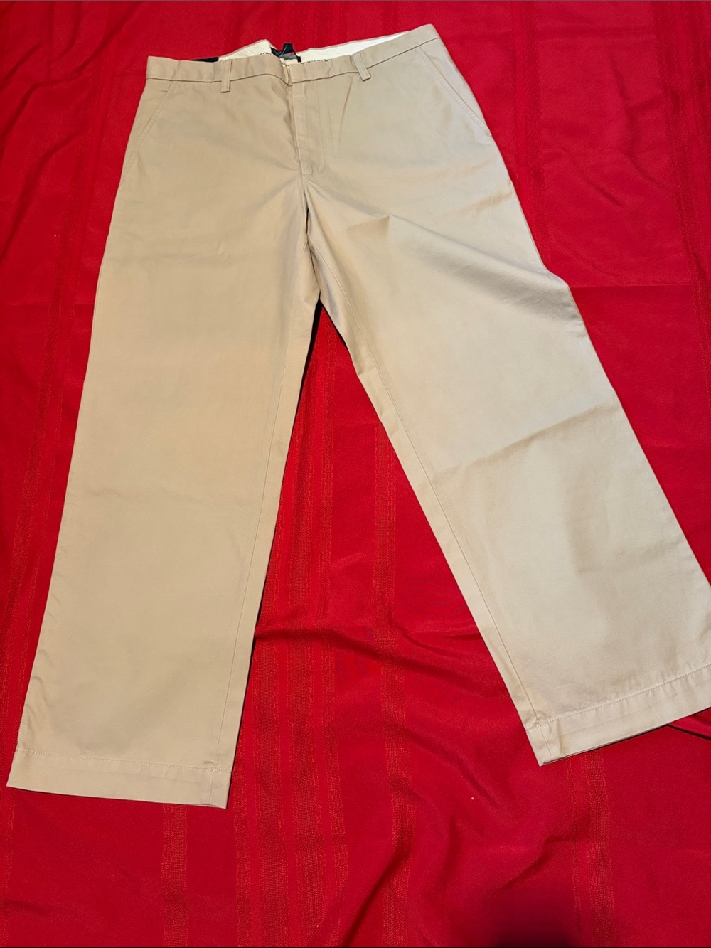 Banana Republic Khaki Straight-Leg Chinos - Light Beige